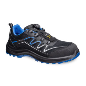 Portwest Fekete/Kék Kompozit KPU Mesh Trainer S1PS ESD SR FO FT32BKB