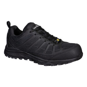 Portwest Fekete Kompozit Textil Trainer S1 ESD SR FO FT46BKR