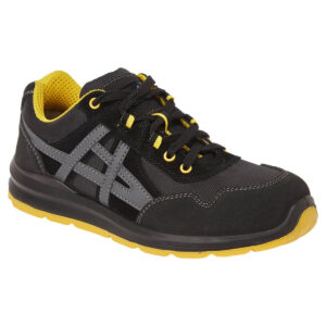 Portwest Fekete Acél, bõr trainer  S1 FO SR FT50BKR