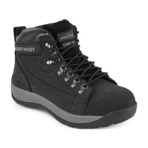 Portwest Fekete Steelite Mid Cut Nubuck védõbakancs SB HRO FW31BKR