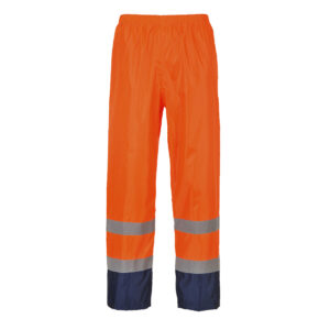 Portwest Narancs/Navy Hi-Vis Classic Contrast esõnadrág H444ONR