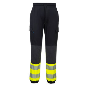 Portwest Fekete/Sárga PW3 Hi-Vis Flexi Class 2 jólláthatósági munkaruha KX341KYR