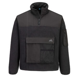 Portwest Fekete KX3 1/4 Zip polár KX378BKR