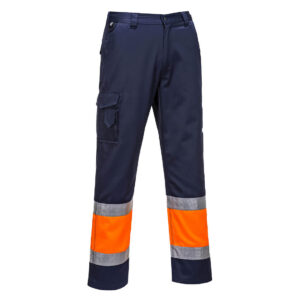 Portwest Narancs/Navy Hi-Vis könnyû, kéttónusú Combat nadrág L049ONR