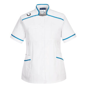 Portwest Fehér/Aqua kék Medical Maternity tunika LW22WAR