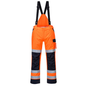 Portwest Narancs/Navy Modaflame Rain Multi Norm Arc nadrág MV71ONR