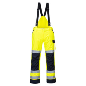 Portwest Sárga/Navy Modaflame Rain Multi Norm Arc nadrág MV71YNR