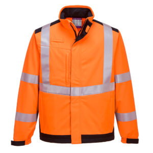 Portwest Narancs/Navy Modaflame Multi Norm Arc Softshell kabát MV72ONR