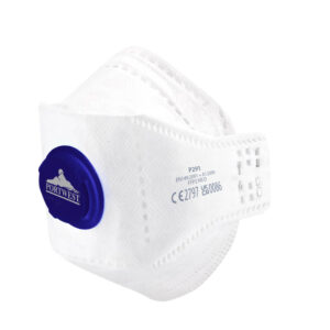 Portwest Fehér EAGLE FFP2 szelepes Dolomite összehajtható lapos maszk P291WHR