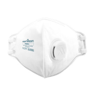 Portwest Fehér FFP3 szelepes Dolomite félbehajtható légzésvédõ maszk (20db) P351WHR