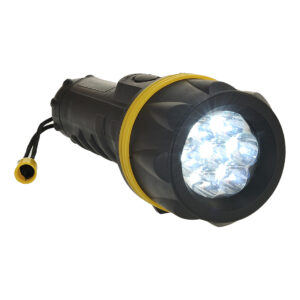 Portwest Sárga/Fekete 7 LED gumi zseblámpa PA60YBR