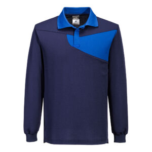 Portwest Navy/Royal PW2 pamut póló póló L/S PW218NRR