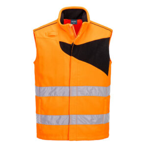 Portwest Narancs/Fekete PW2 Hi-Vis polár PW231OBR