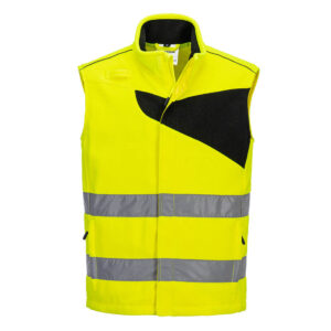 Portwest Sárga/Fekete PW2 Hi-Vis polár PW231YBR