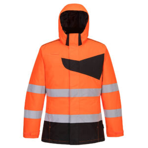 Portwest Narancs/Fekete PW2 Hi-Vis télikabát PW261OBR