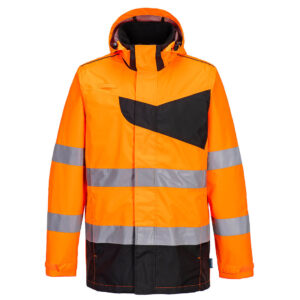 Portwest Narancs/Fekete PW2 Hi-Vis esõkabát PW265OBR