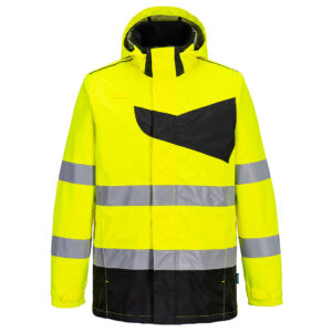 Portwest Sárga/Fekete PW2 Hi-Vis esõkabát PW265YBR