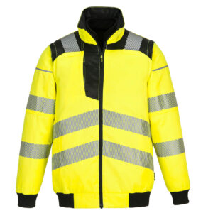 Portwest Sárga/Fekete PW3 Hi-Vis 3-in-1 Pilota kabát PW302YBR