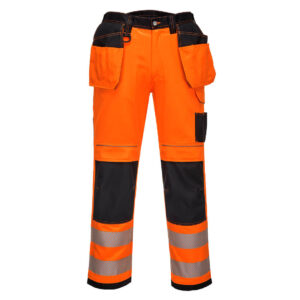 Portwest Narancs/Fekete PW3 Hi-Vis Stretch Holster nadrág PW306OBR