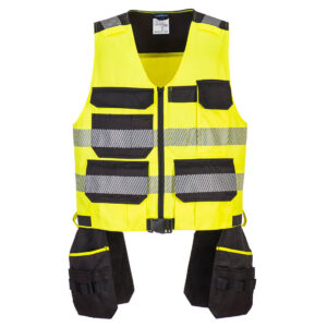 Portwest Sárga/Fekete PW3 CLASS 1 SZERSZÁMOS MELLÉNY PW308YBR