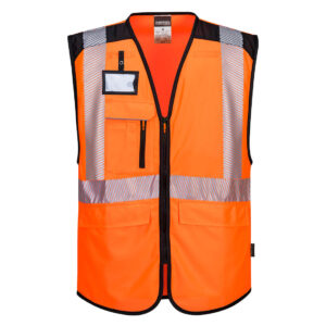 Portwest Narancs/Fekete PW3 Hi-Vis Executive mellény PW309OBR