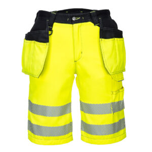 Portwest Sárga/Fekete PW3 Hi-Vis Holster rövidnadrág PW343YBR