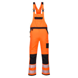 Portwest Narancs/Fekete PW3 Hi-Vis kantáros nadrág PW344OBR