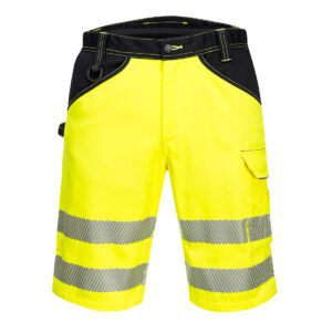 Portwest Sárga/Fekete PW3 Hi-Vis rövidnadrág PW348YBR