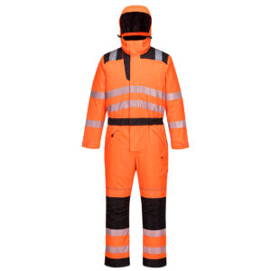 Portwest Narancs/Fekete PW3 jól láthatósági téli overál PW352OBR