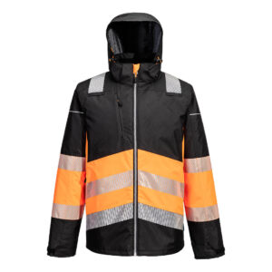 Portwest Narancs/Fekete PW3 Hi-Vis Class 1 télikabát PW364OBR