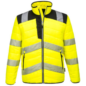 Portwest Sárga/Fekete PW3 Hi-Vis Baffle kabát PW371YBR