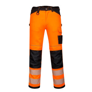 Portwest Narancs/Fekete PW3 Hi-Vis nõi stretch munkanadrág PW385OBR