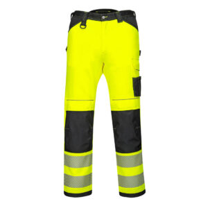 Portwest Sárga/Fekete PW3 Hi-Vis nõi stretch munkanadrág PW385YBR