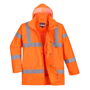 Portwest Narancs Hi-Vis légáteresztõ rain traffic kabát RT60ORR