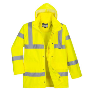 Portwest Sárga Hi-Vis légáteresztõ rain traffic kabát RT60YER