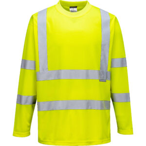 Portwest Sárga Hi-Vis hosszú ujjú póló S178YER