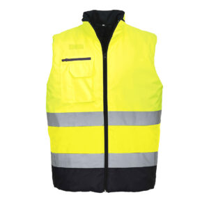Portwest Sárga/Navy Hi-Vis kéttónusú mellény S267YNR