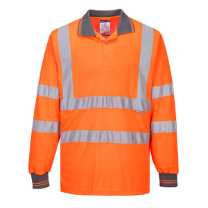 Portwest Narancs Hi-Vis hosszú ujjú pólóing S277ORR