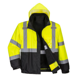Portwest Sárga/Fekete Hi-Vis Prémium 3 az 1-ben bomberdzseki S365YBR