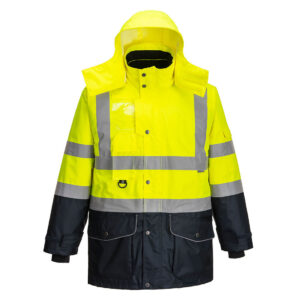 Portwest Sárga/Navy Hi-Vis 7 az 1-ben kontraszt Traffic kabát S426YNR
