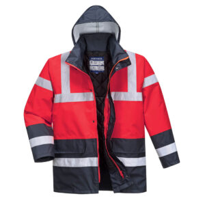 Portwest Piros/Navy Hi-Vis Kéttónusú Traffic kabát S466RNR