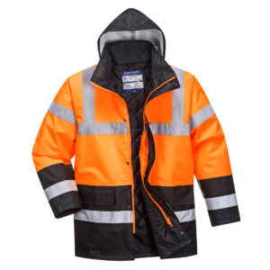 Portwest Narancs/Fekete Hi-Vis Kéttónusú Traffic kabát S467OBR
