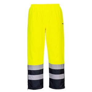 Portwest Sárga/Navy Hi-Vis lélegzõ nadrág S598YNR