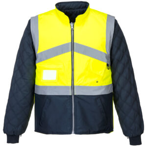 Portwest Sárga/Navy Hi-Vis kéttónusúkabát - kifordítható S769YNR