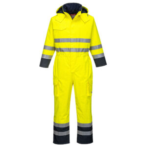 Portwest Sárga/Navy Bizflame Rain Hi-Vis Multi overál S775YNR