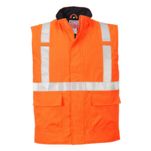 Portwest Narancs Bizflame Rain Hi-Vis antisztatikus FR lángálló mellény S776ORR