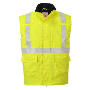 Portwest Sárga Bizflame Rain Hi-Vis antisztatikus FR lángálló mellény S776YER