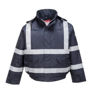 Portwest Navy Bizflame Rain FR Multi Protection bomber kabát S783NAR