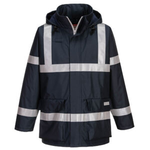 Portwest Navy Bizflame Rain antisztatikus lángálló esõkabát S785NAR