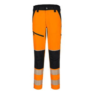 Portwest Narancs/Fekete PW3 Hi-Vis Stretch nadrág T140OBR